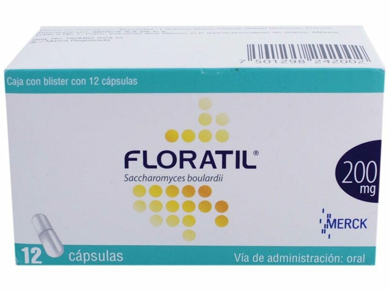 cajetín del medicamento floratil