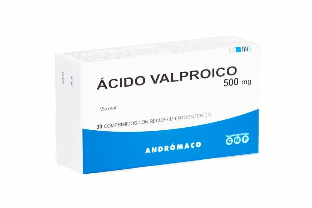cajetín de pastillas de ácido valproico